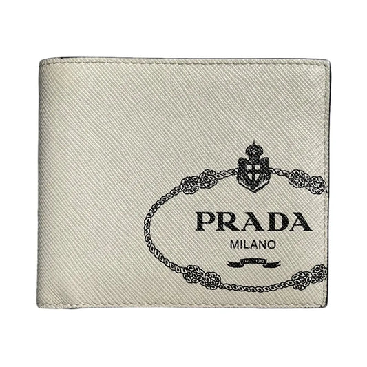 Prada Saffiano Logo Bifold Wallet