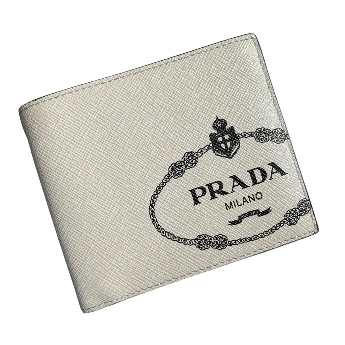 Prada Saffiano Logo Bifold Wallet