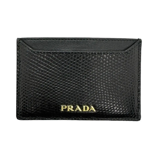 Prada Lizard Card Holder Wallet