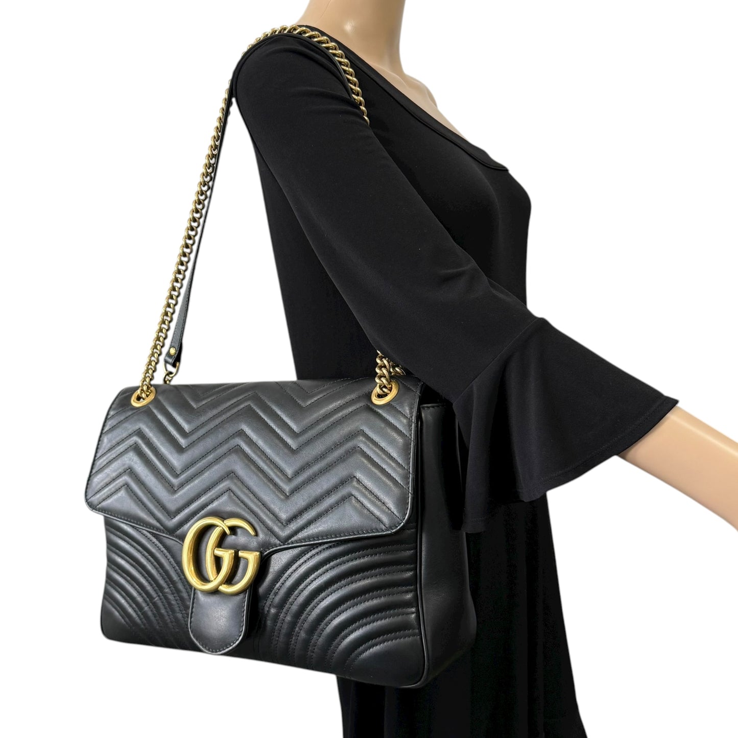 Gucci GG Marmont Large Matelasse Shoulder Bag