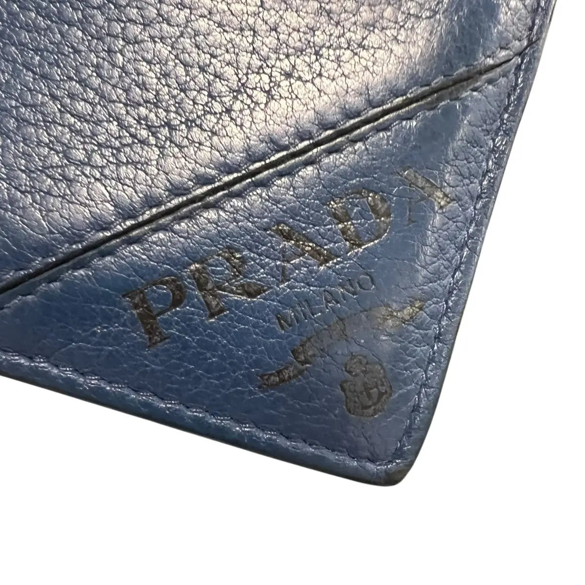 Prada Leather Corner Logo Bifold Wallet