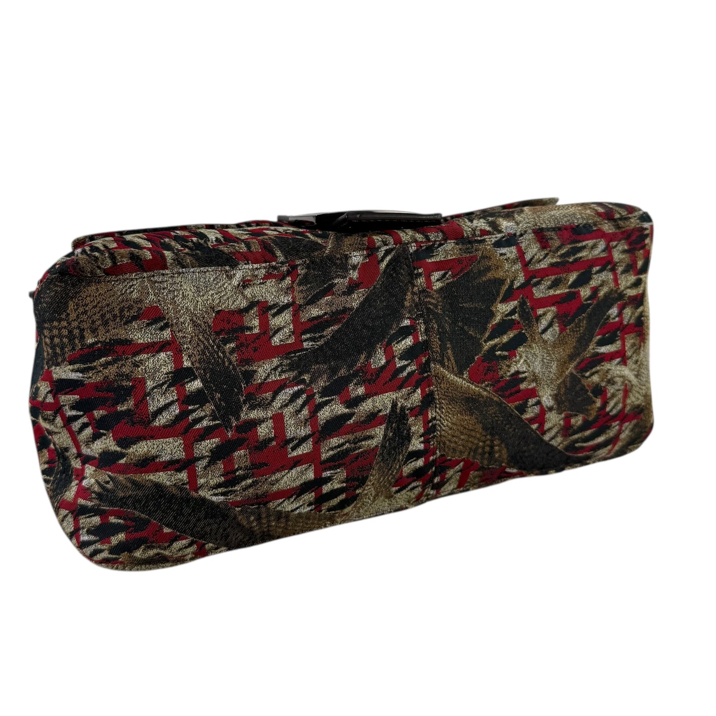 Fendi Zucca Falcon Mamma Baguette Shoulder Bag