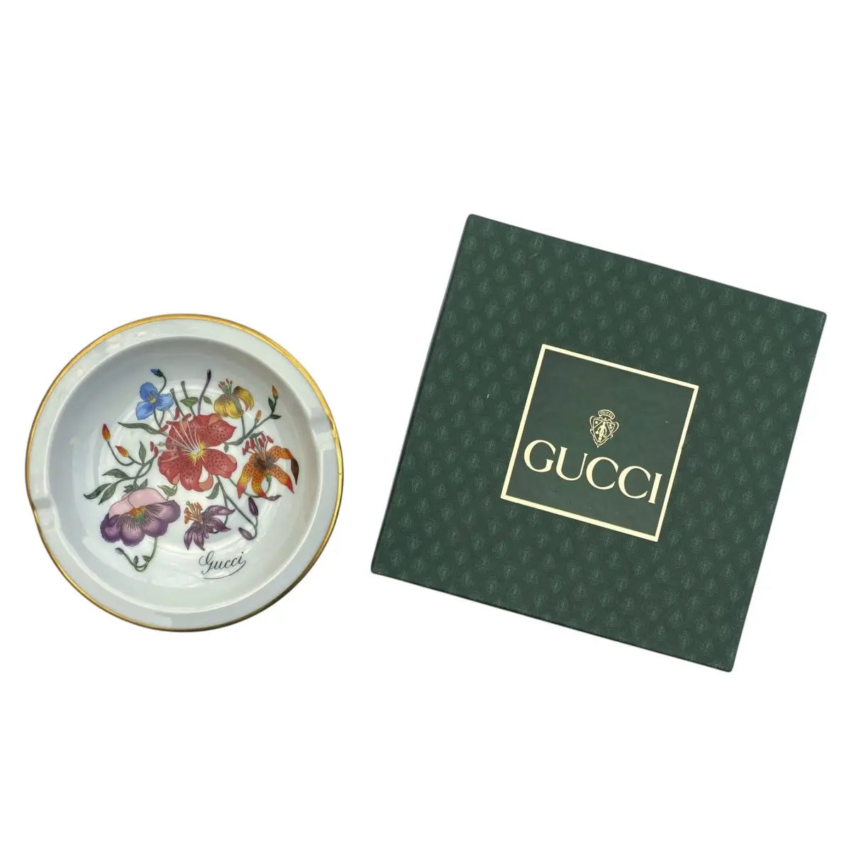 Gucci Richard Ginori Floral Porcelain Ashtray
