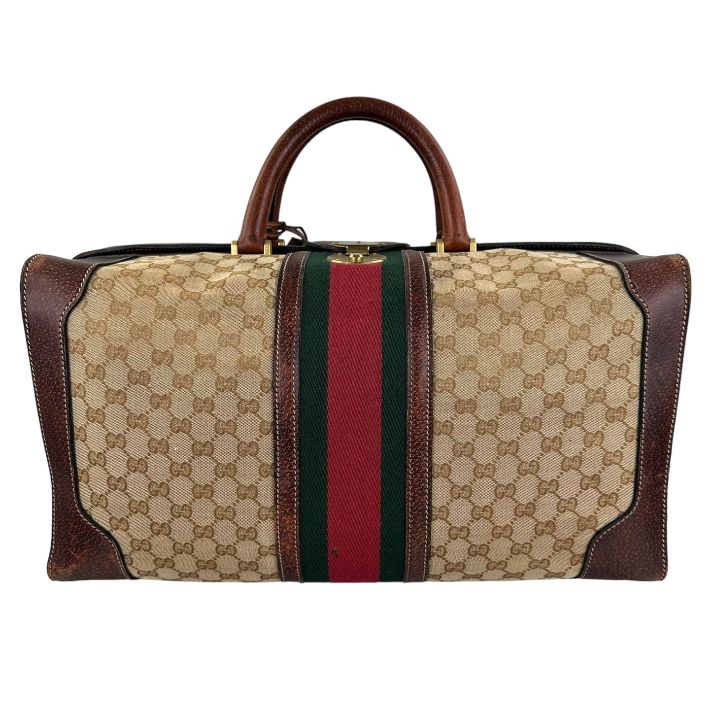 Gucci Vintage Monogram Canvas Travel Bag