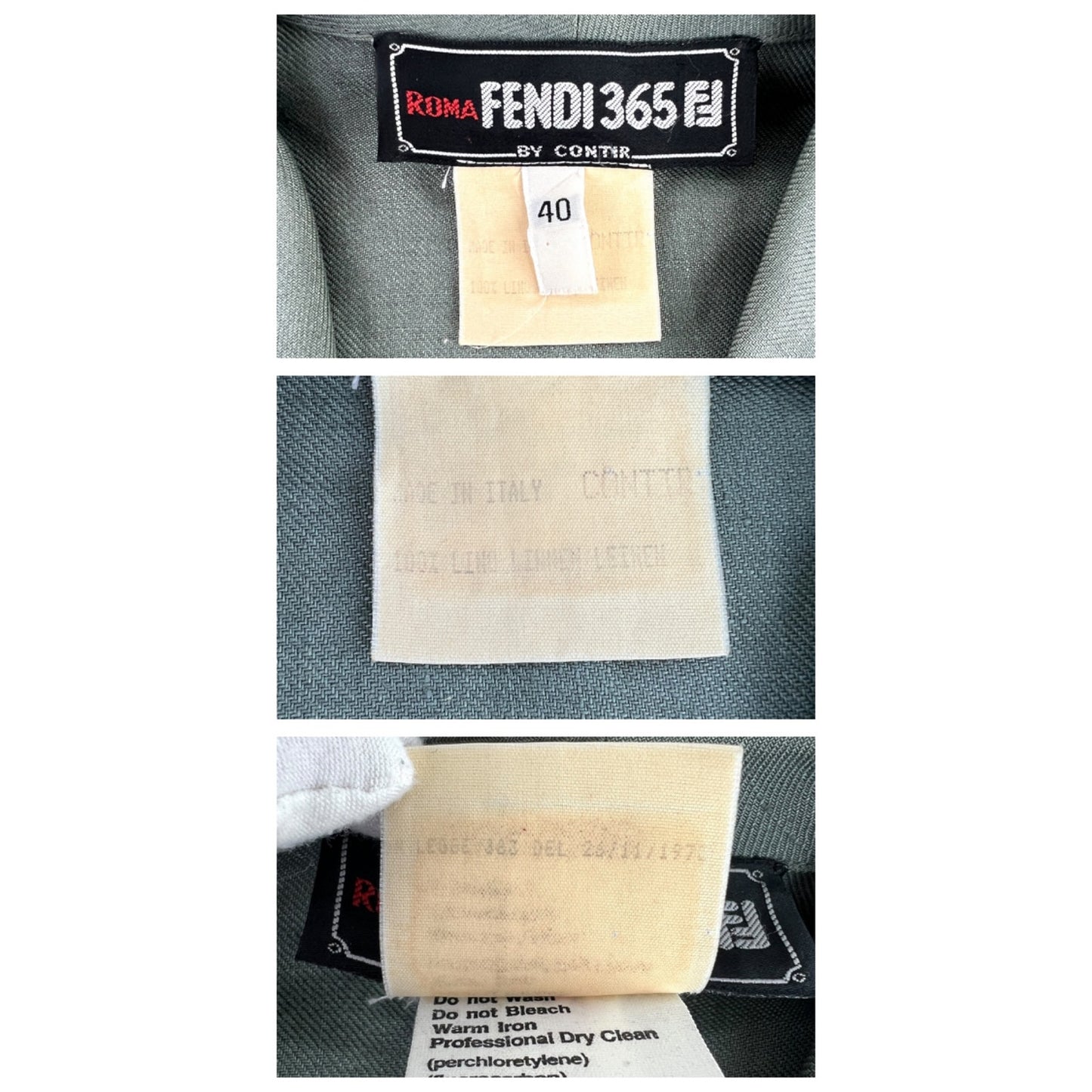 Fendi Vintage Linen 2 Piece Set