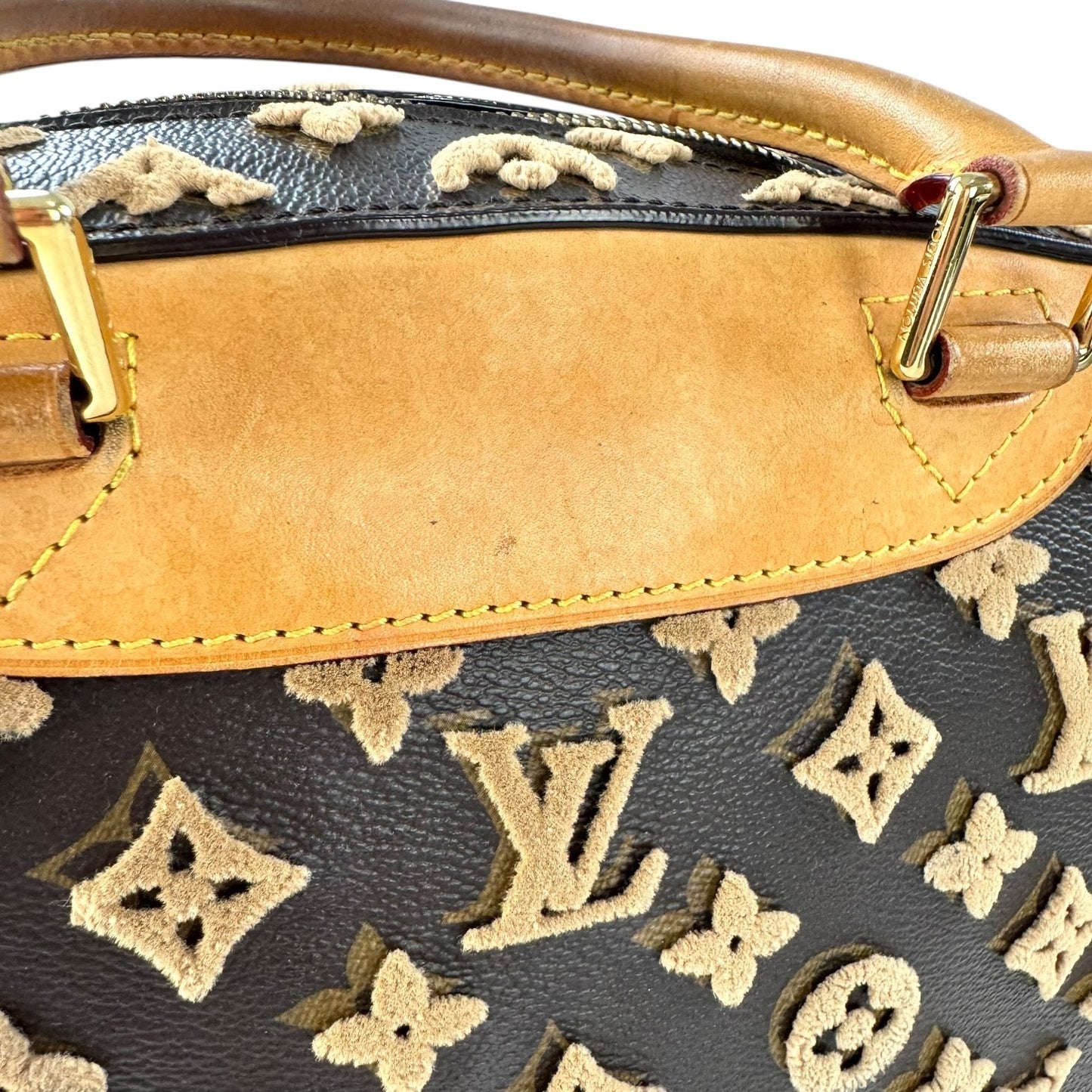 Louis Vuitton Limited Edition Monogram Tuffetage Deauville Cube Handbag