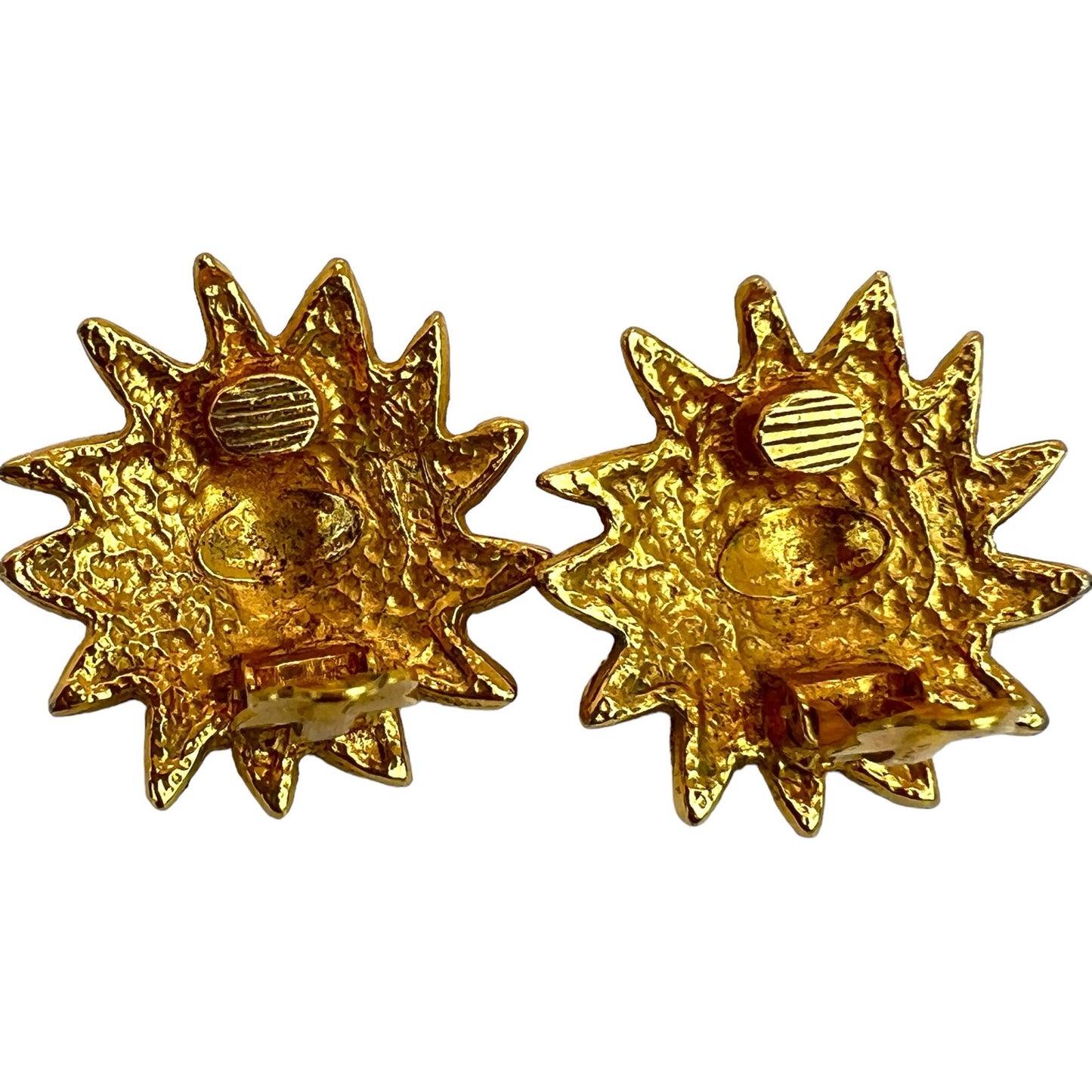 Chanel Vintage Sun Lion Clip-On Earrings