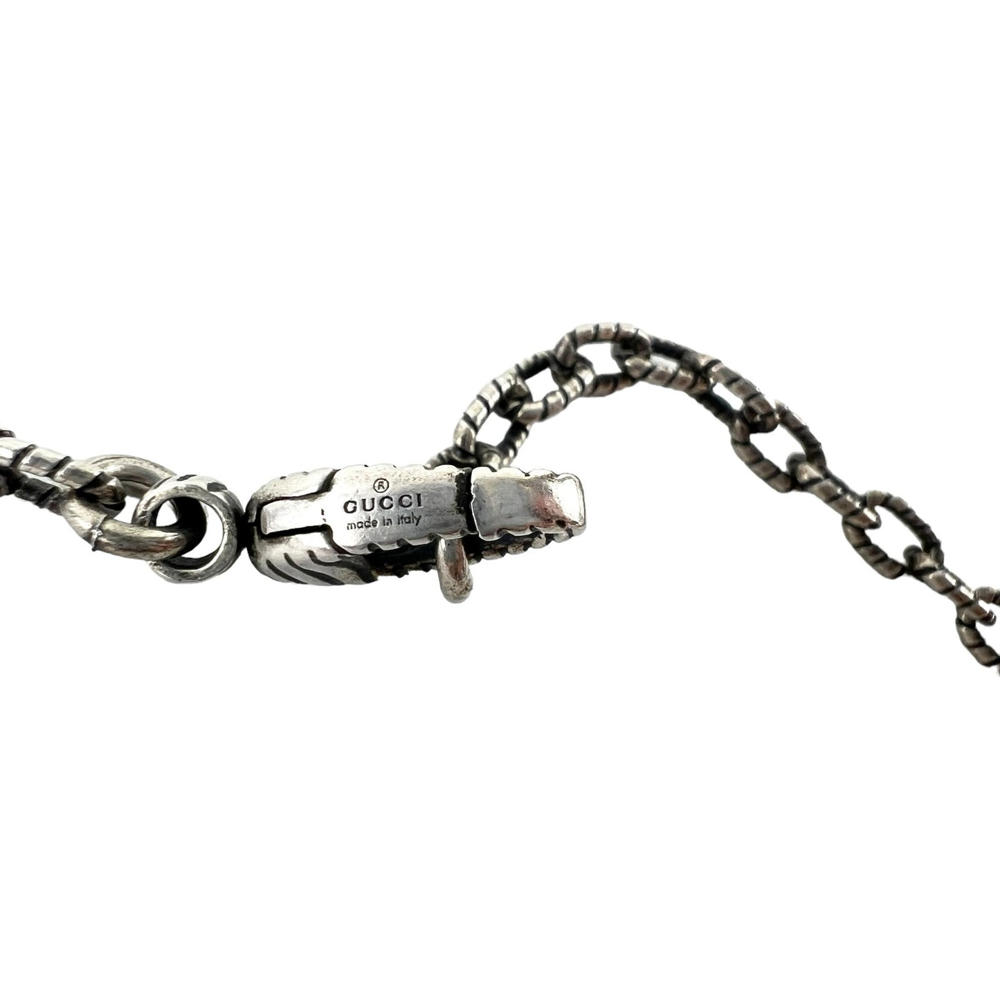 Gucci Sterling Silver Interlocking G Pendant Necklace