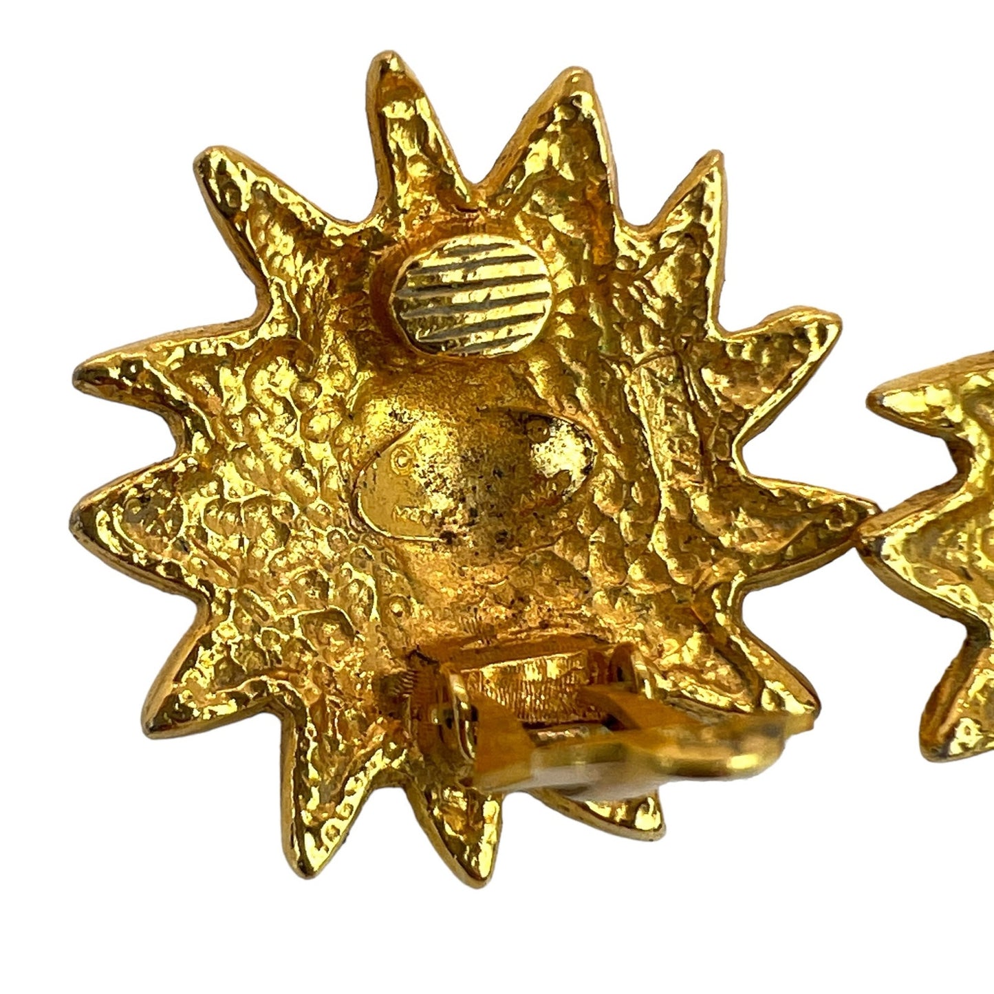 Chanel Vintage Sun Lion Clip-On Earrings