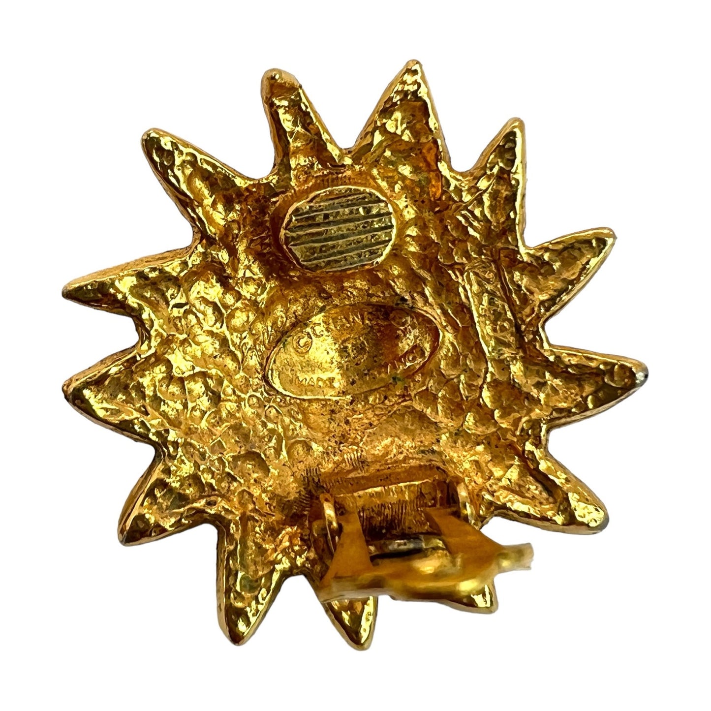 Chanel Vintage Sun Lion Clip-On Earrings