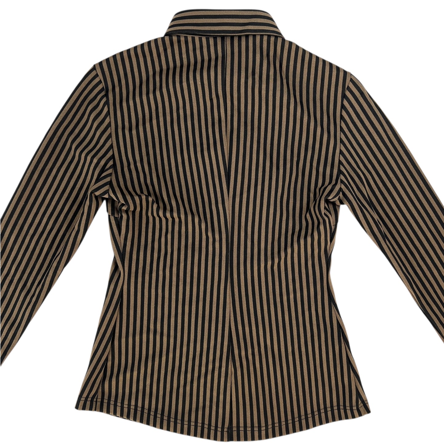 Fendi Vintage Pequin Fitted Button Blouse