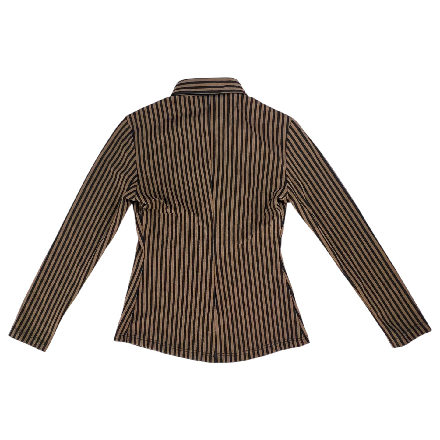 Fendi Vintage Pequin Fitted Button Blouse