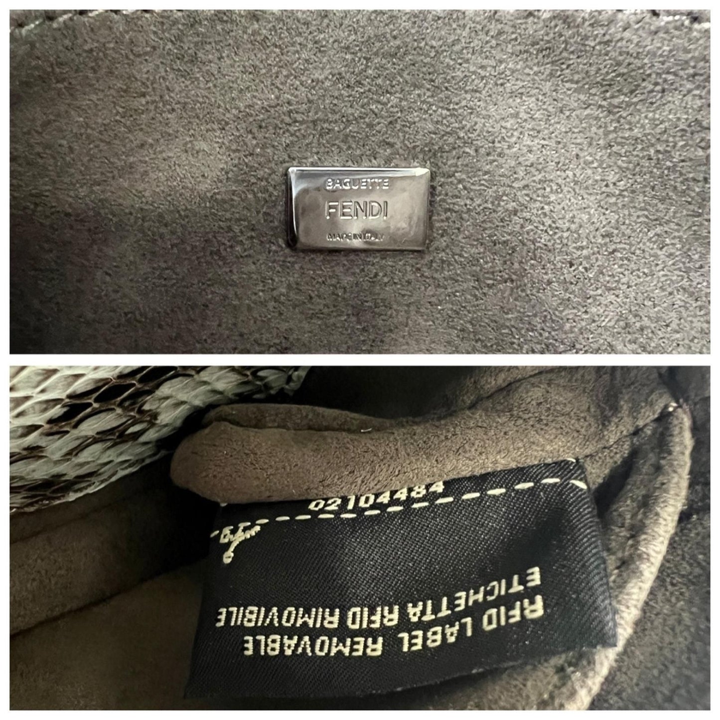 Fendi Python Mini MicroWaves Crossbody Bag