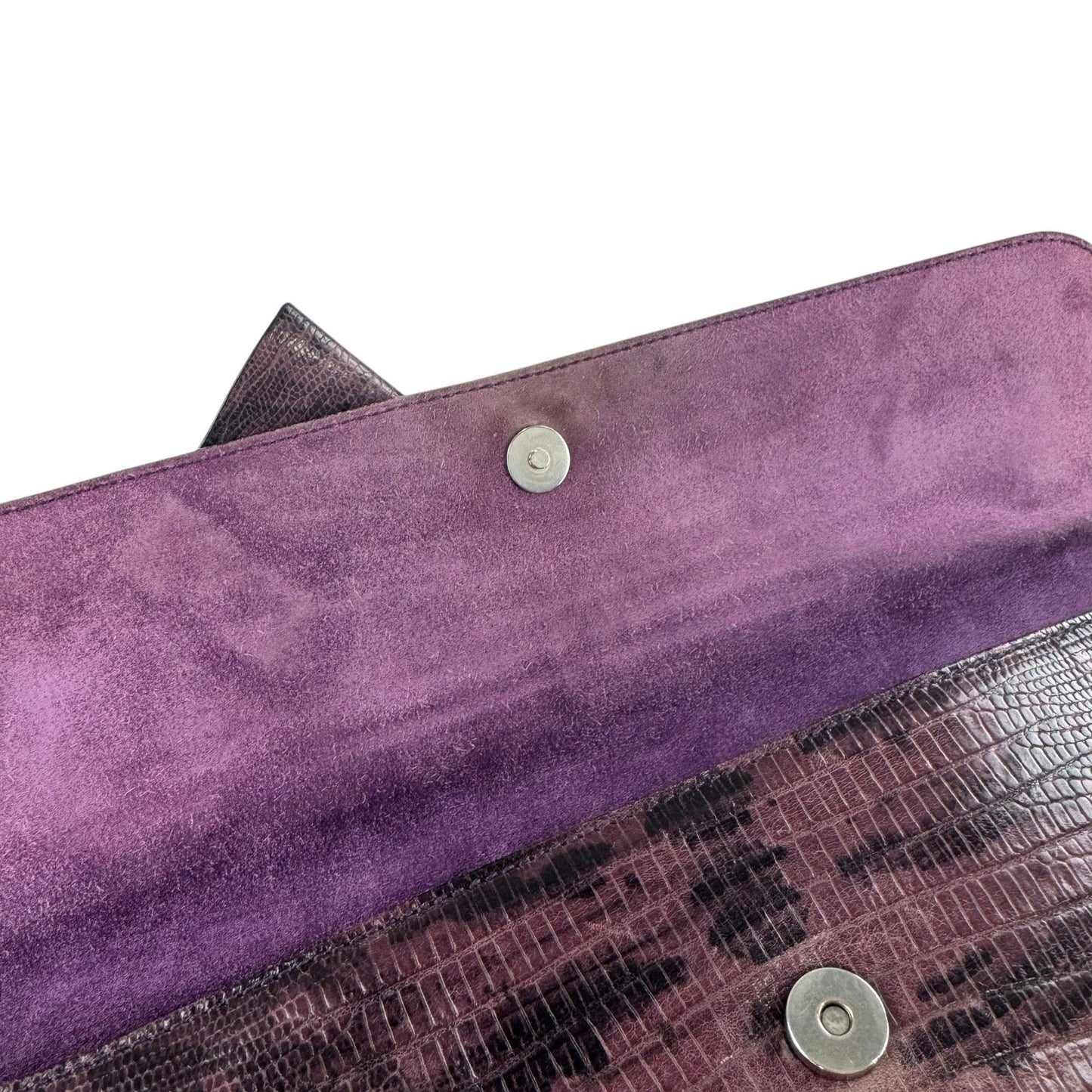 Miu Miu Vintage Lizard Embossed Leather Shoulder Bag