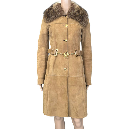 Gucci Fur Collar & Sheepskin Coat