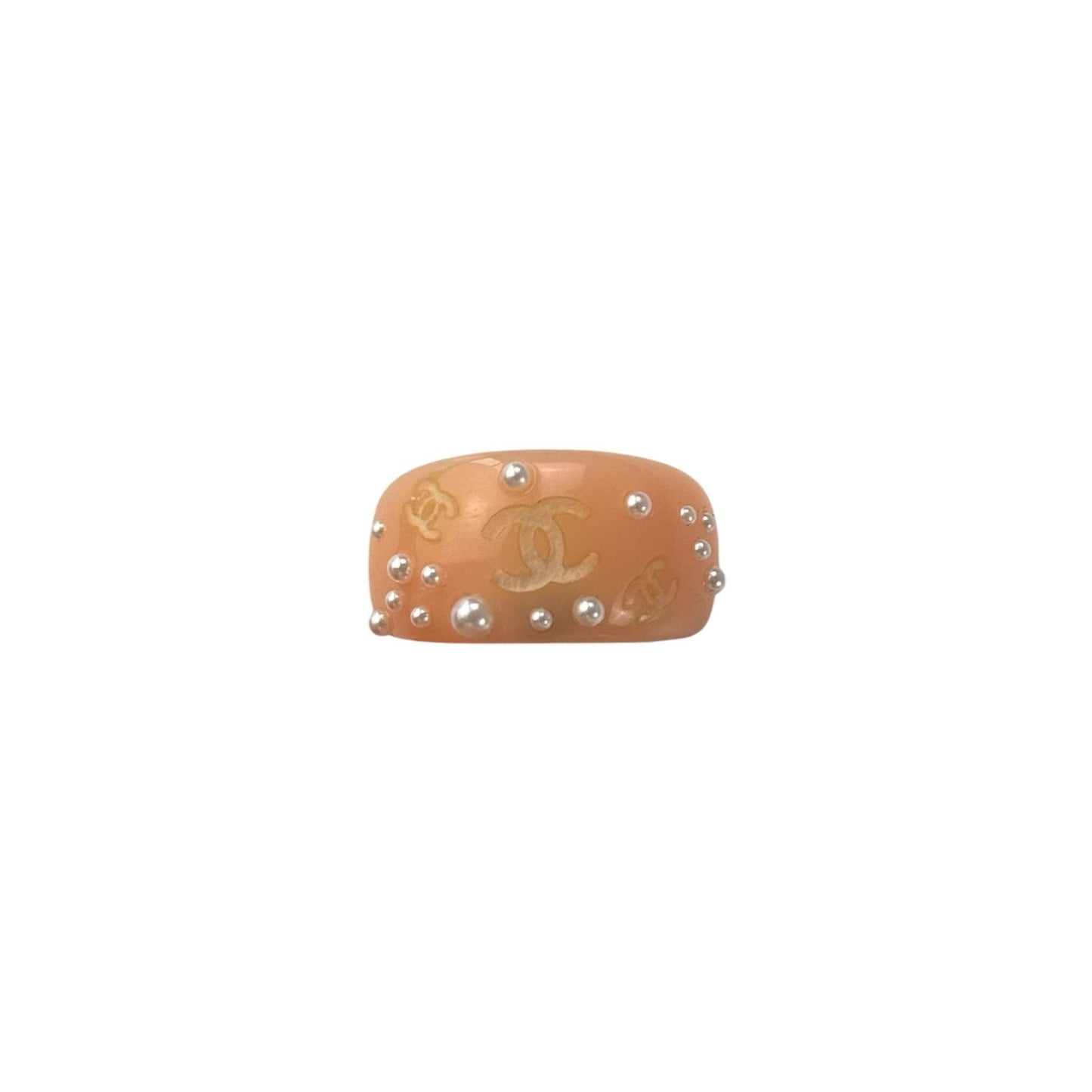 Chanel CC Faux Pearl Resin Ring
