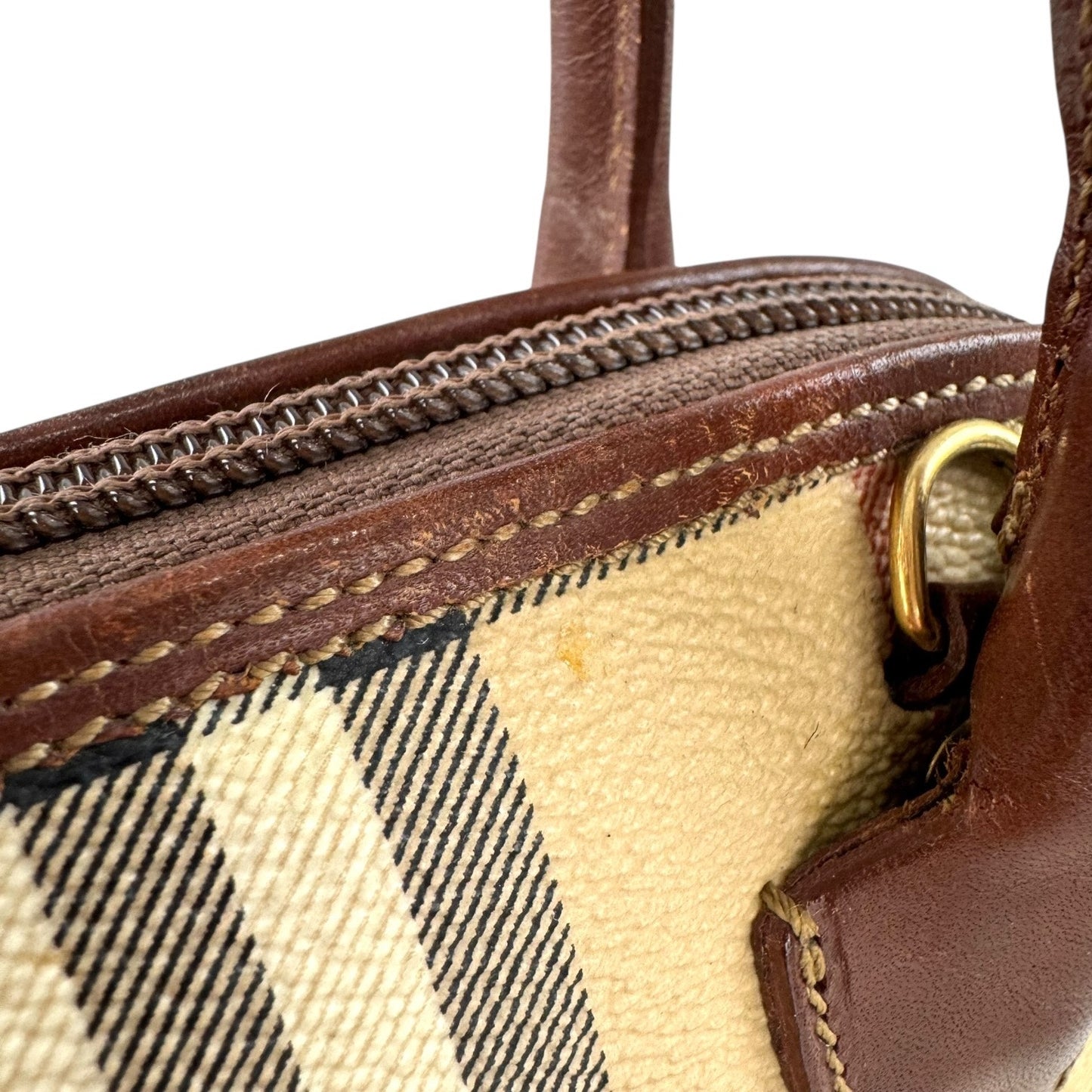 Burberry Nova Check Shadow Mini Dome Handbag