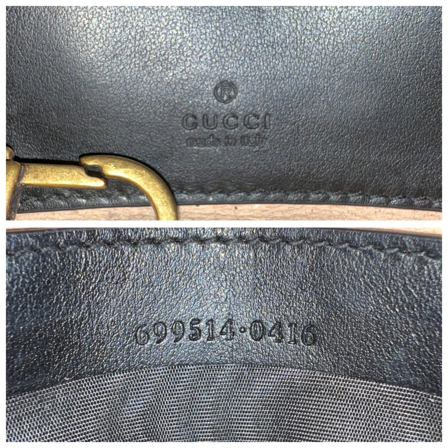 Gucci GG Marmont Croissant Leather Handbag