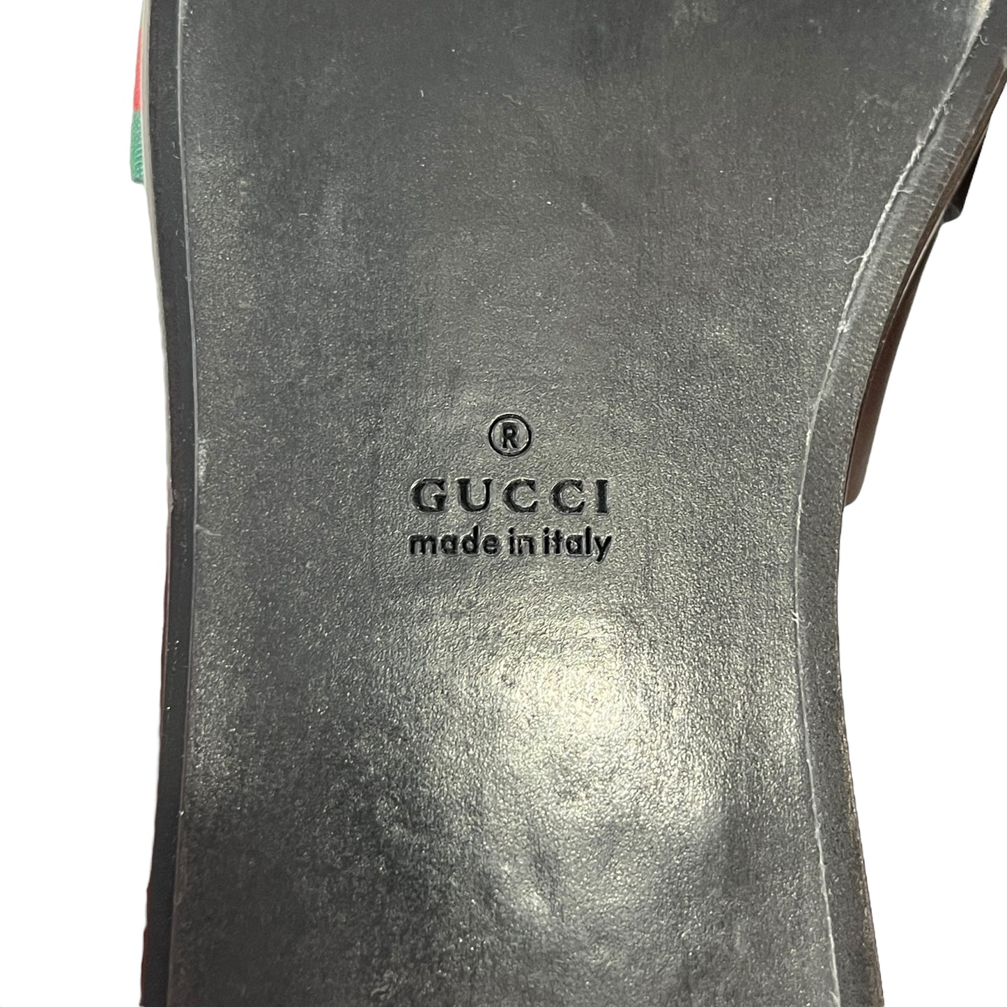 Gucci Leather Web Sandals