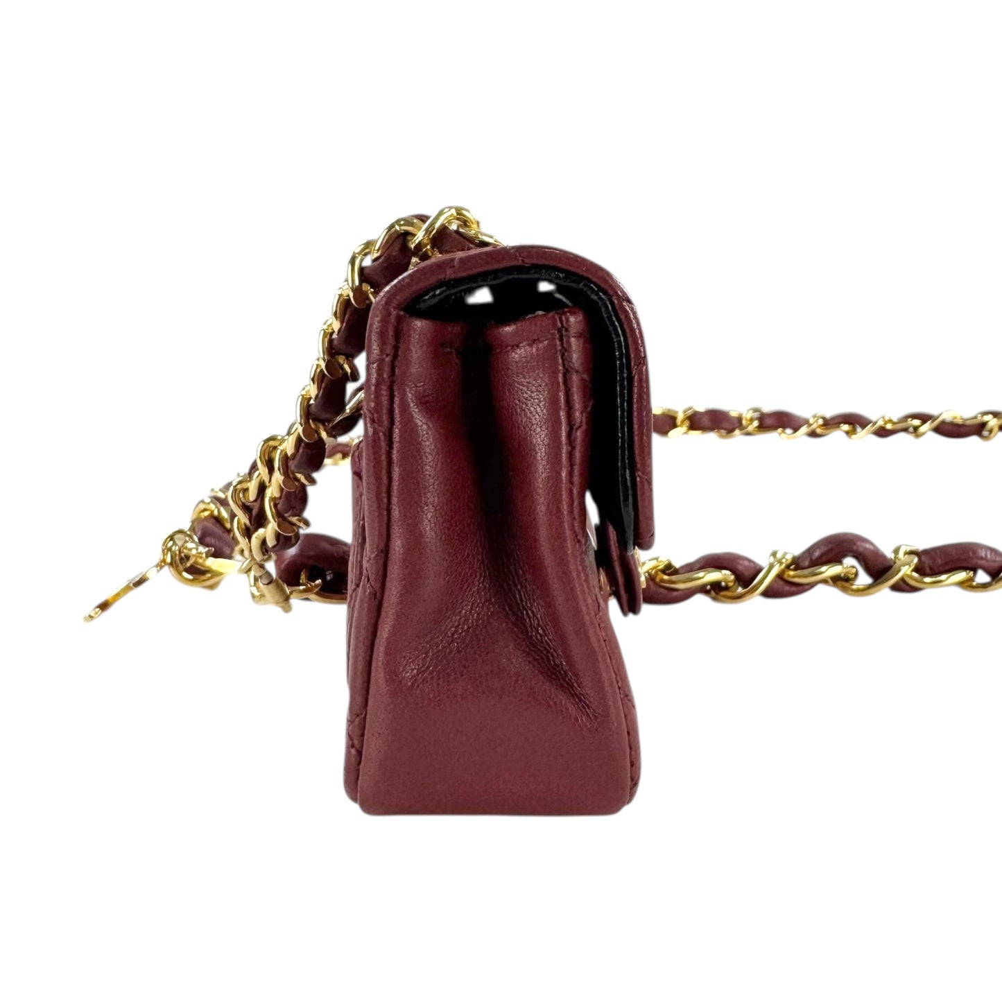 Chanel Vintage CC Belt & Mini Mattelase Flap Bag