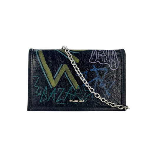 Balenciaga Graffiti Bazar Wallet-On-Chain Bag