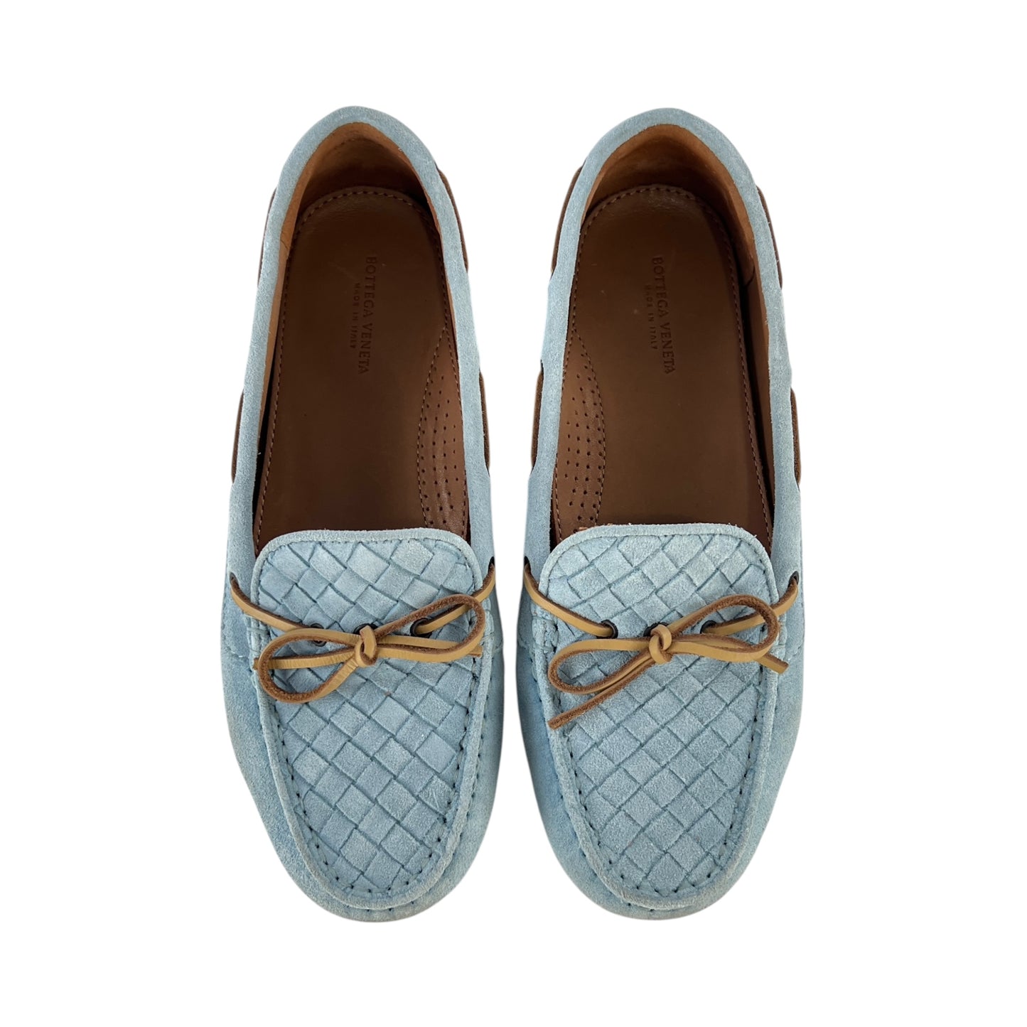 Bottega Veneta Suede Intrecciato Loafers