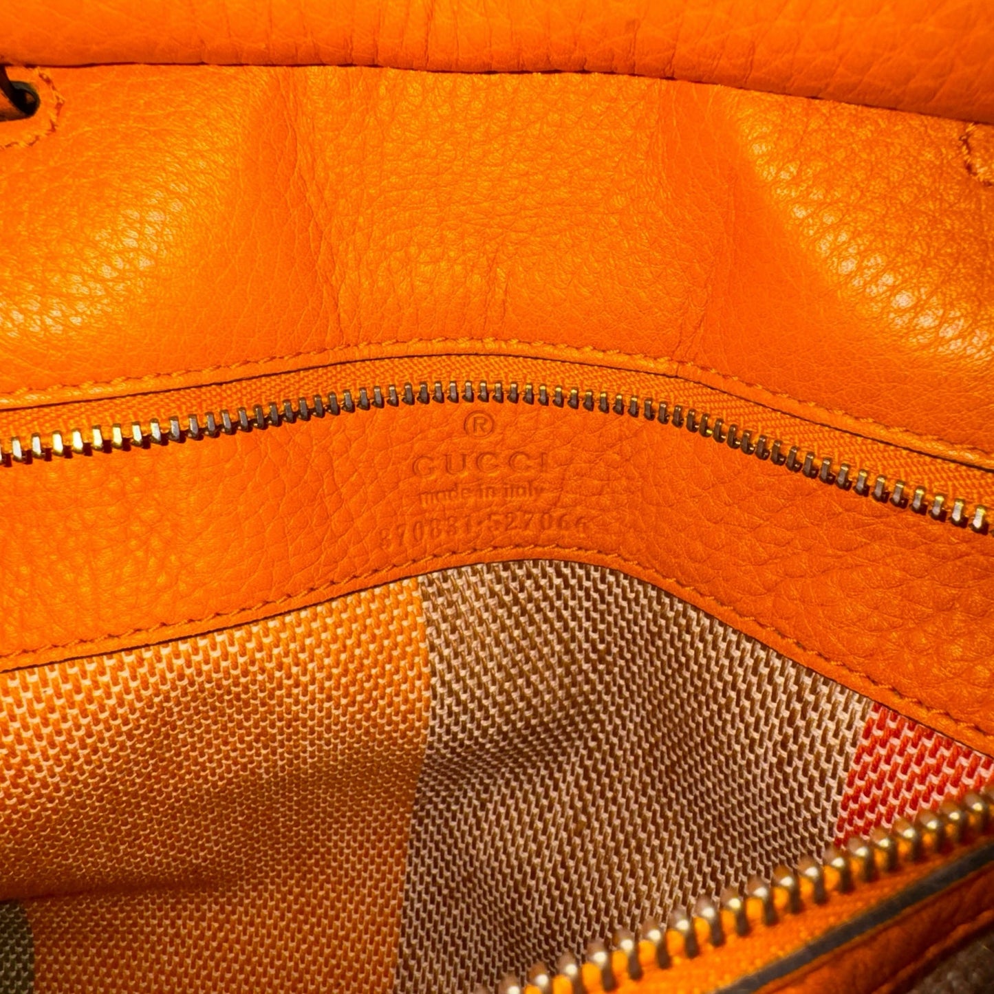 Gucci Orange Bamboo Two-Way Bag