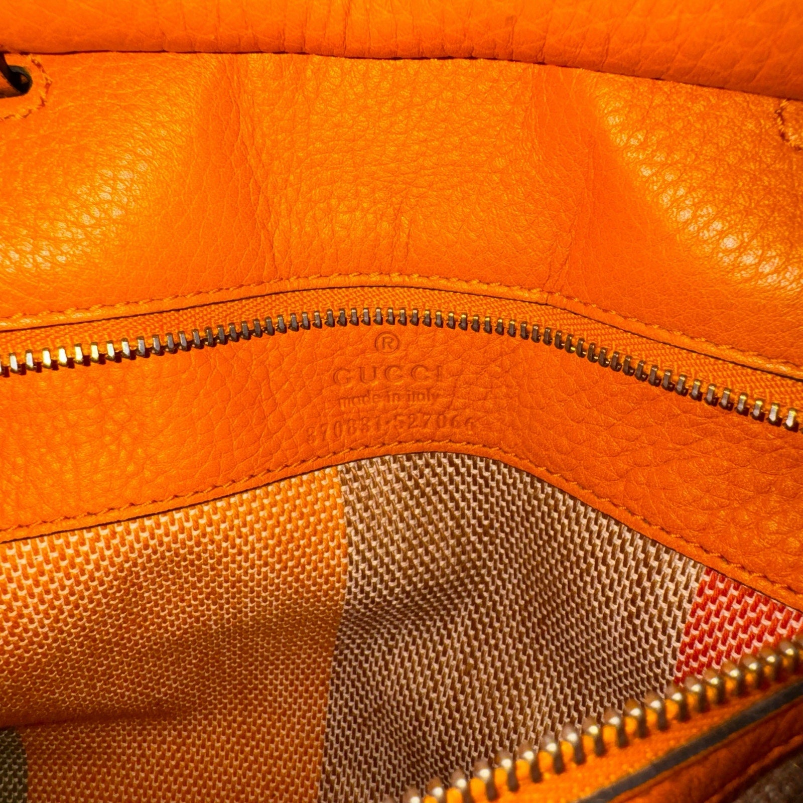 Gucci Orange Bamboo Two-Way Bag
