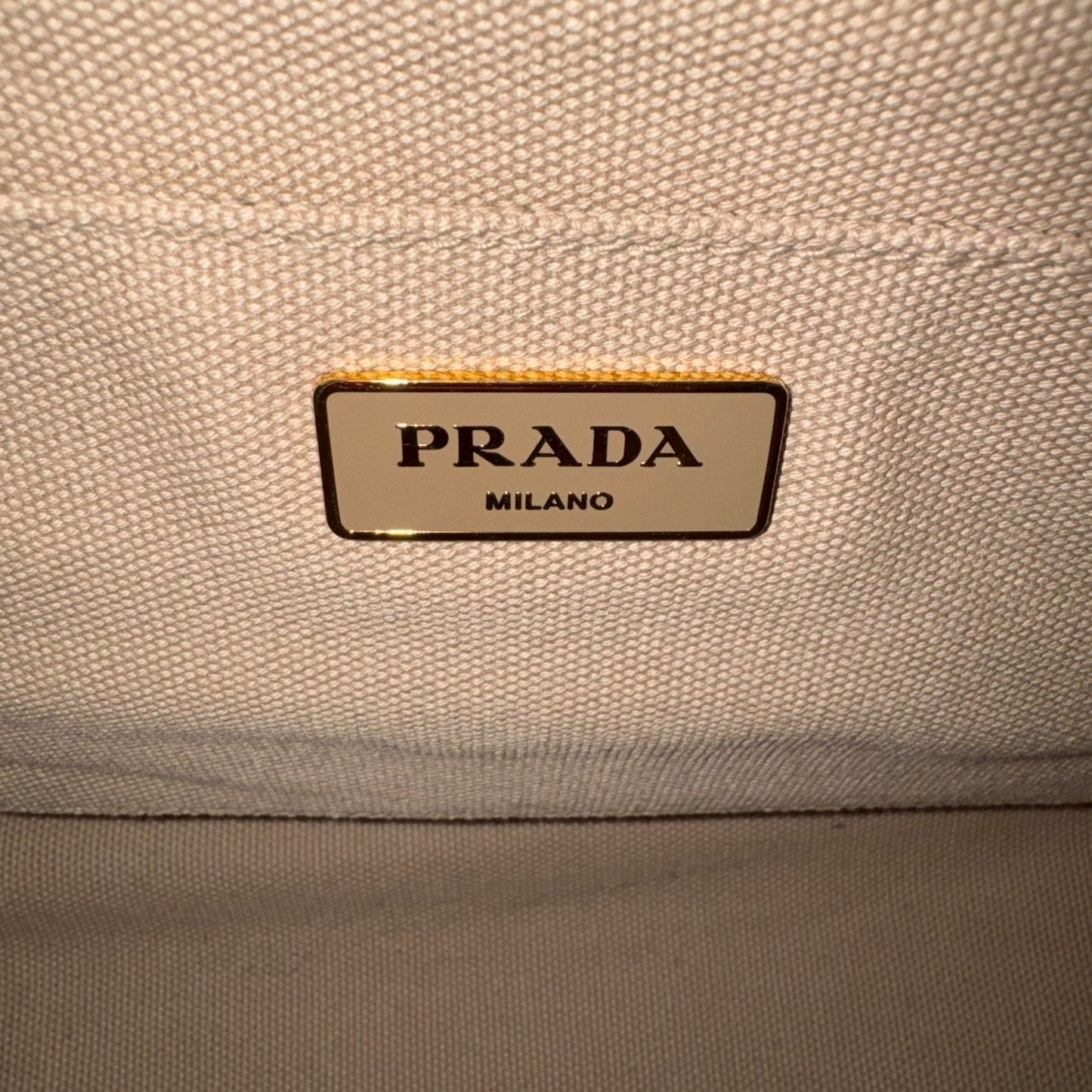 Prada Rhinestone Canapa Tote Bag