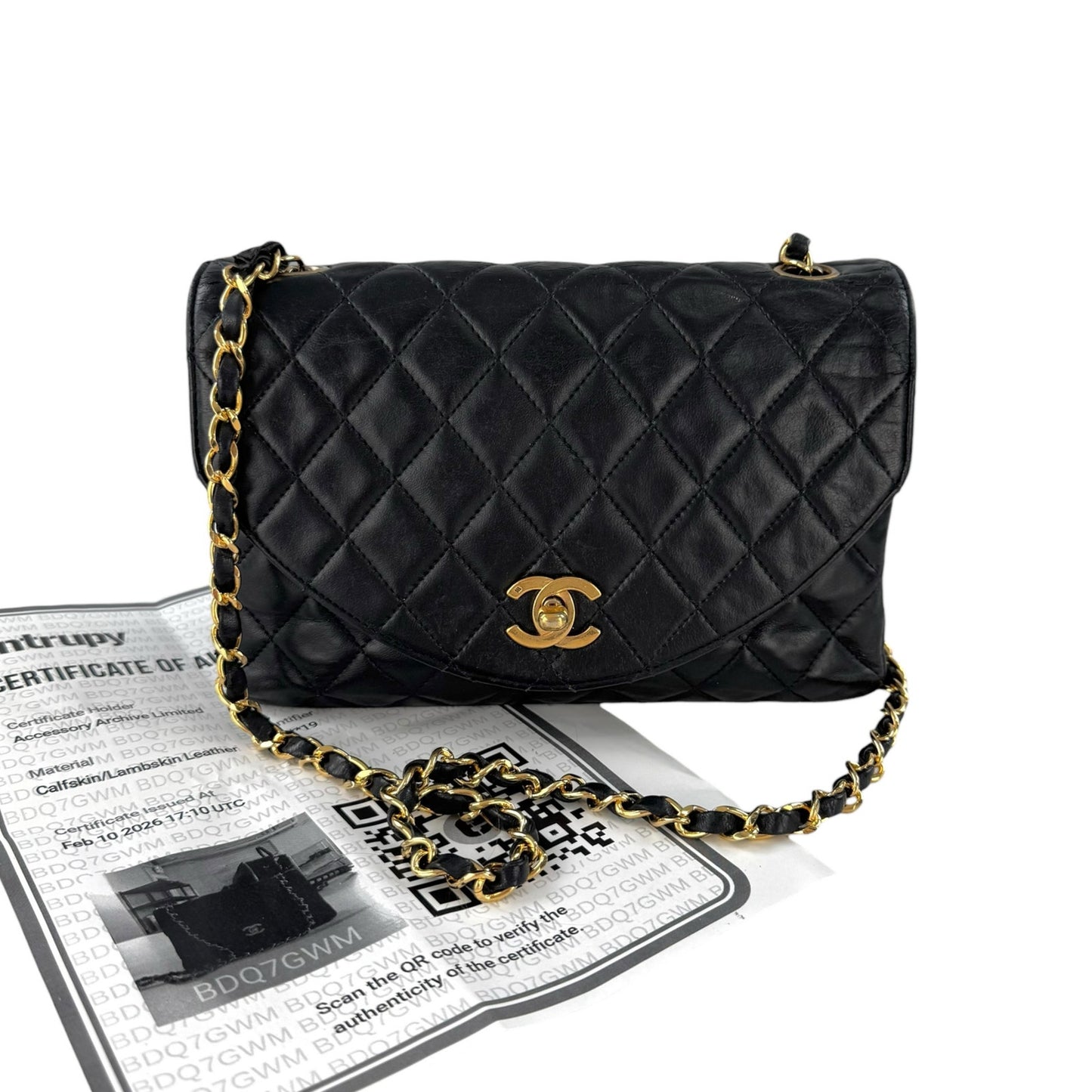 Chanel Vintage Round Flap Matelasse Shoulder Bag