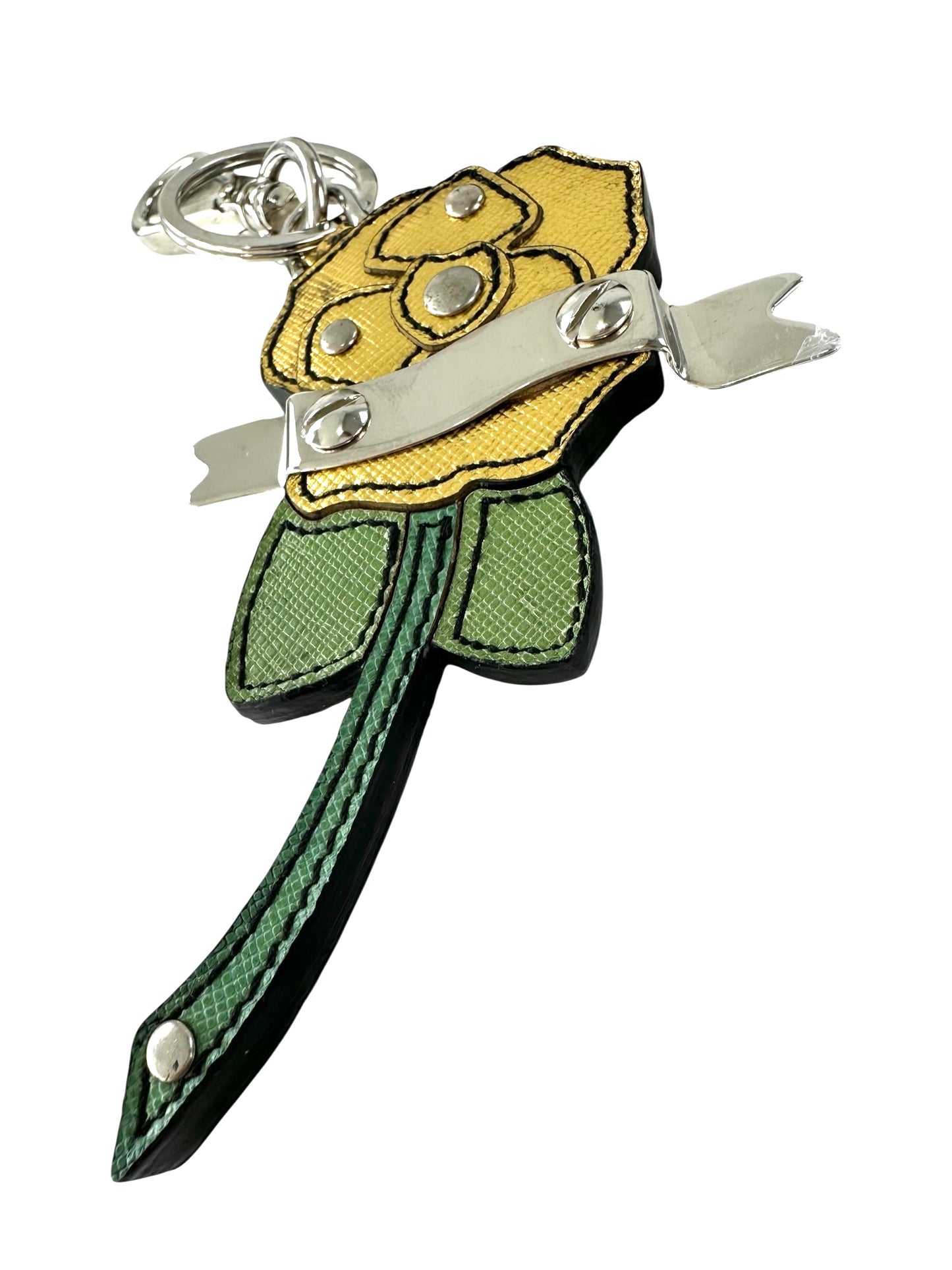 Prada Rose Chamellia Charm Keychain