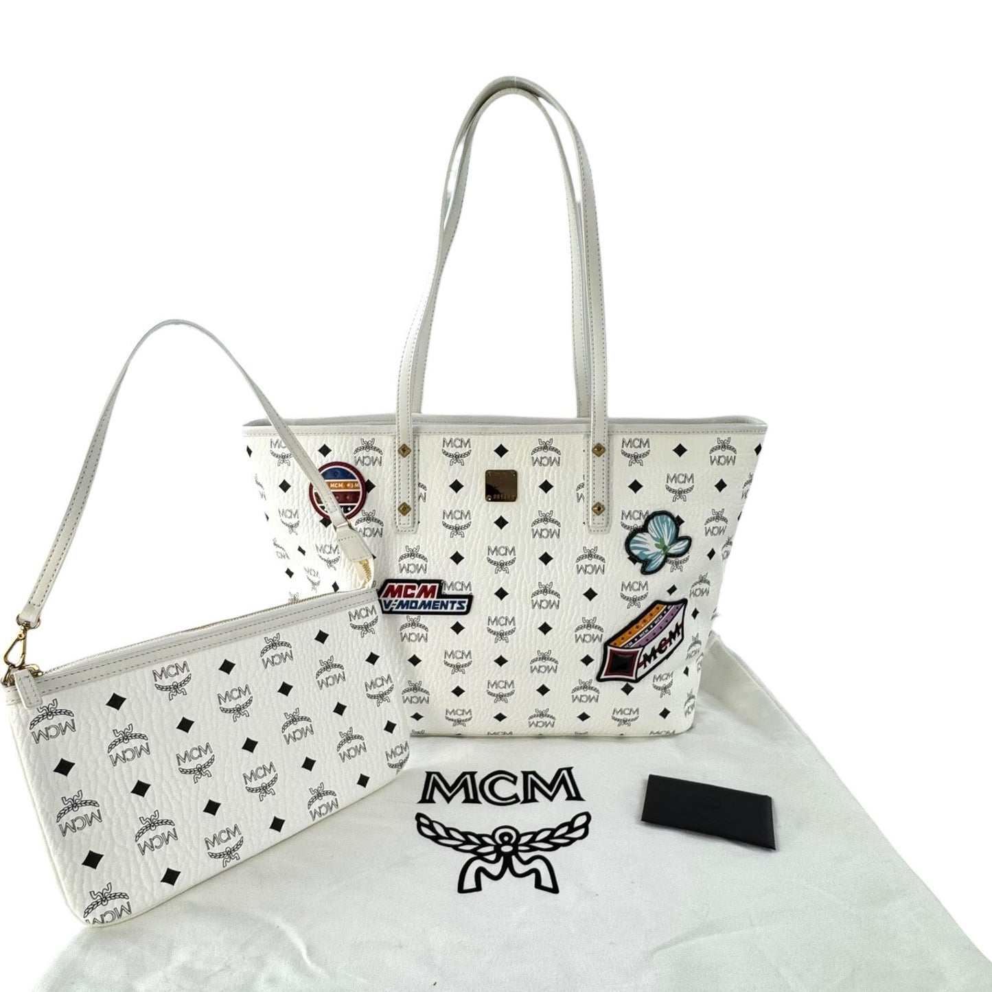 MCM Monogram Victory Patch Anya Zip Tote & Pochette