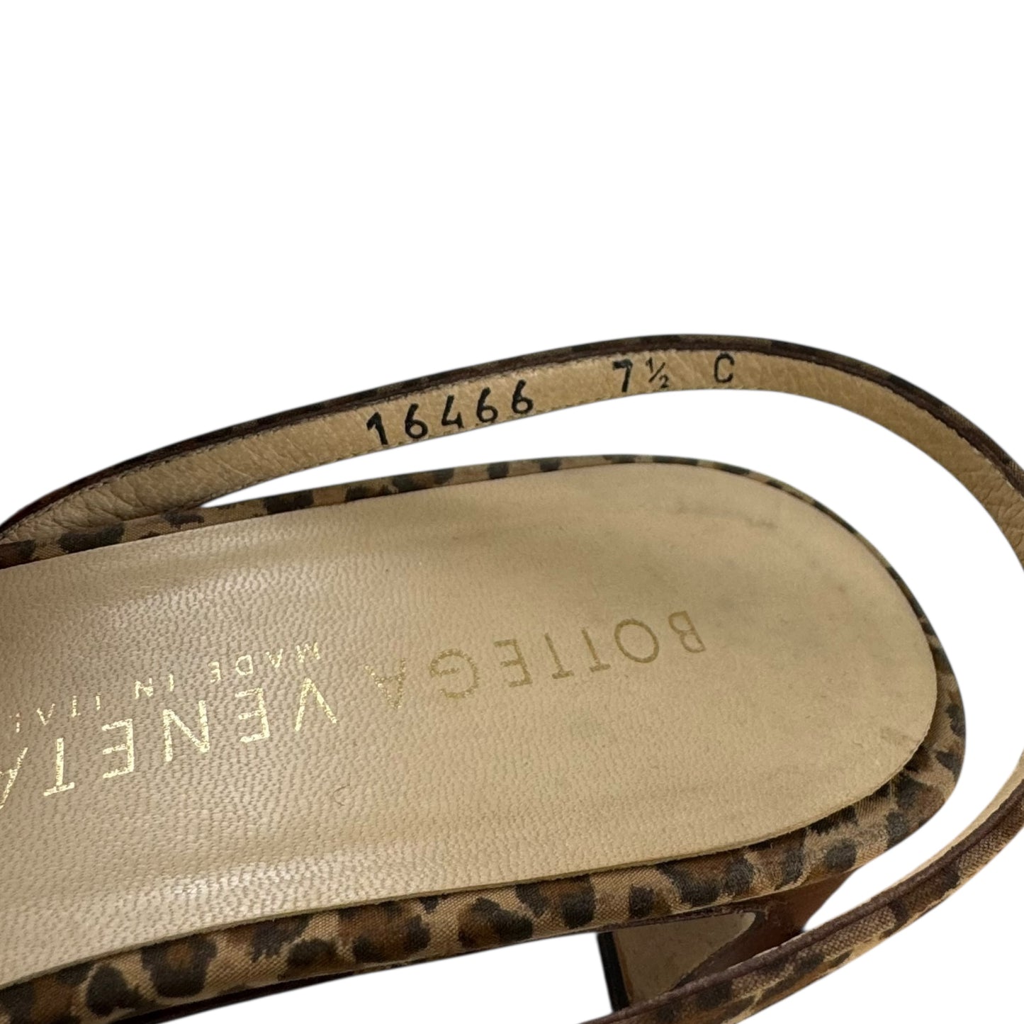 Bottega Veneta Leopard Print Slingback Sandals