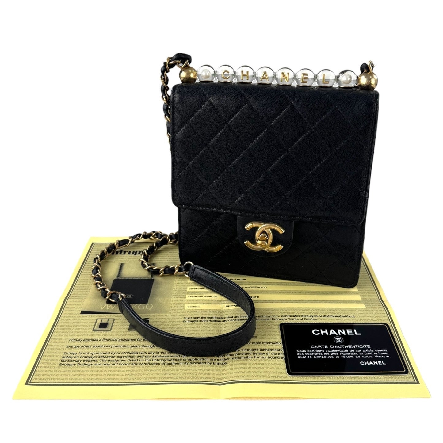 Chanel Chic Faux Pearl Mattelasse Flap Bag
