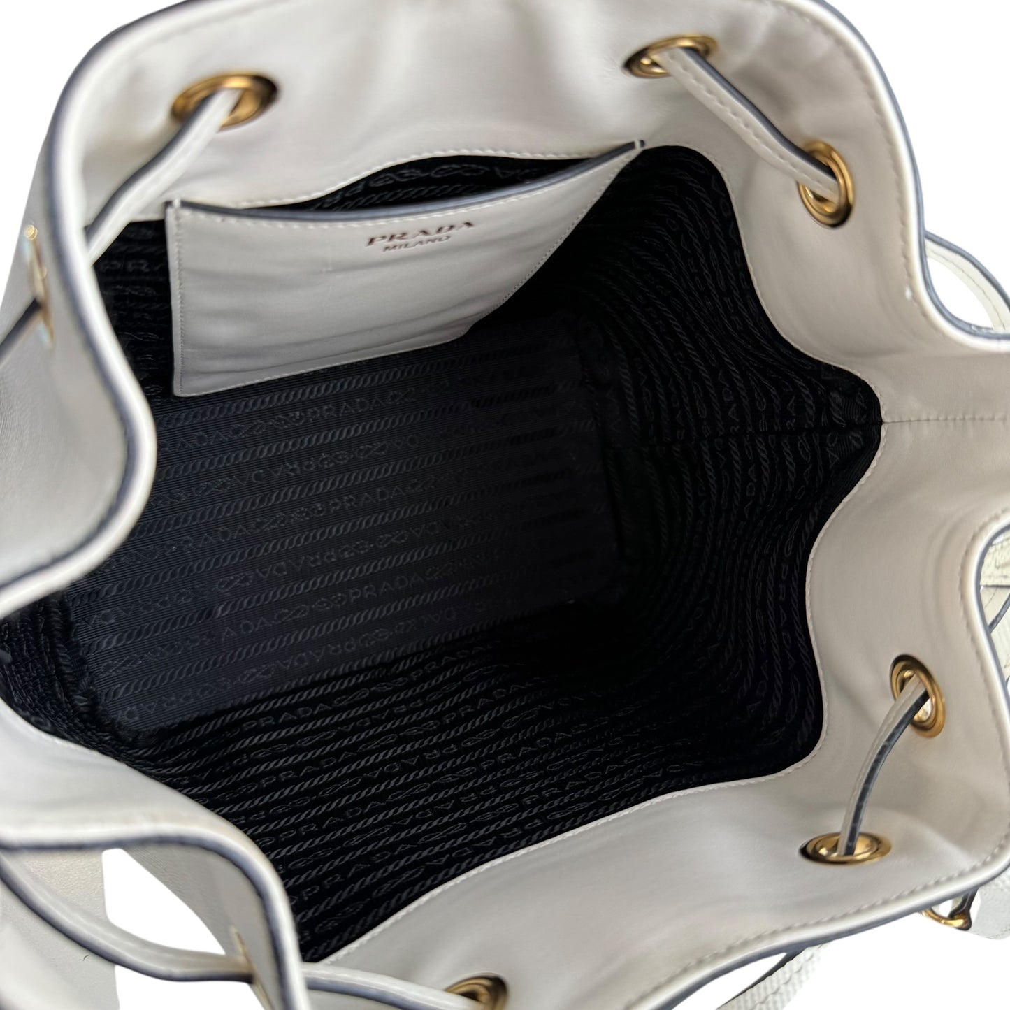 Prada Saffiano Leather Two Way Bucket Bag