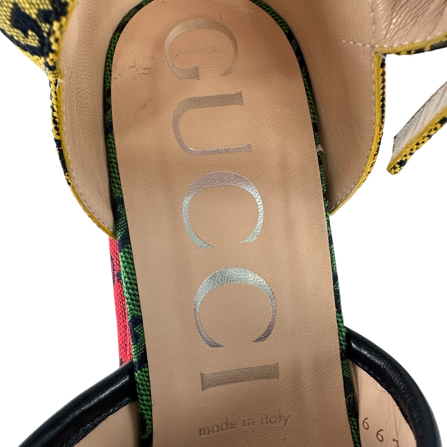 Gucci Monogram Multicolor Chunky Heels