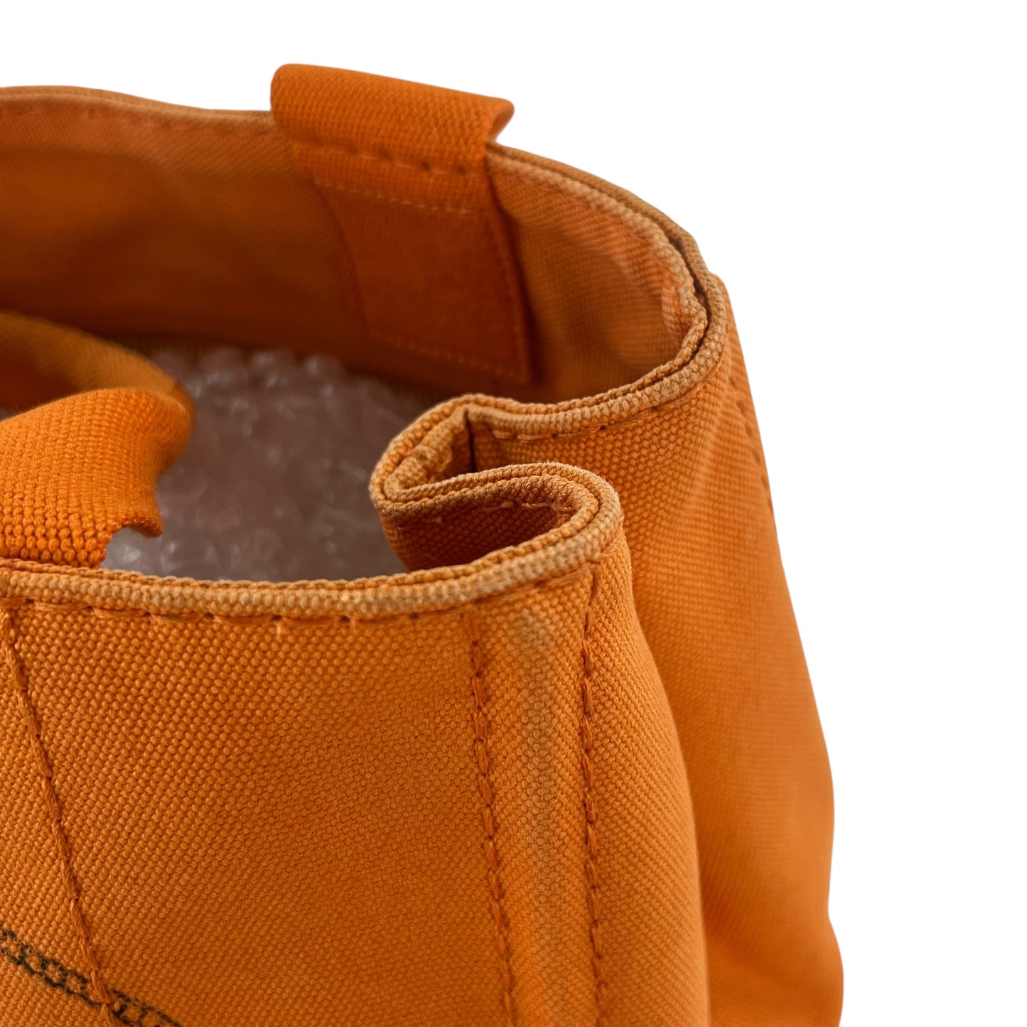 Prada Orange Canapa Tote Bag