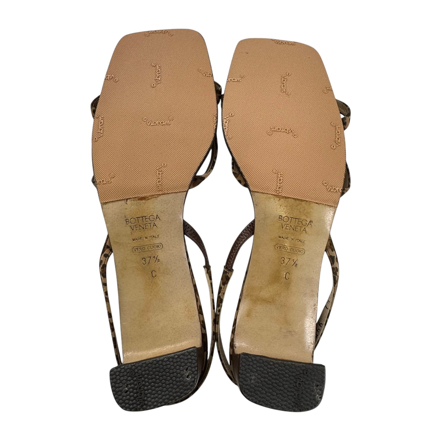 Bottega Veneta Leopard Print Slingback Sandals