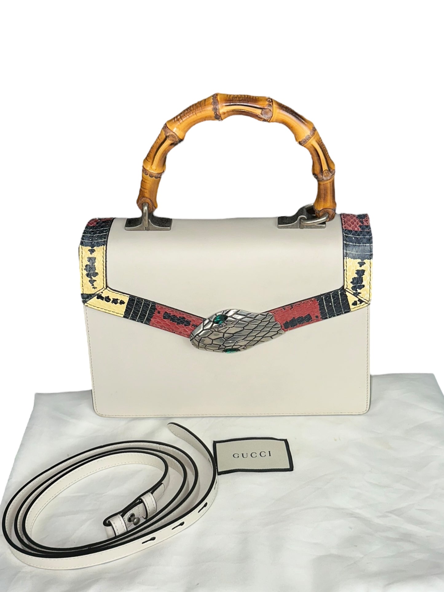 Gucci Snake Bamboo Top Handle Bag