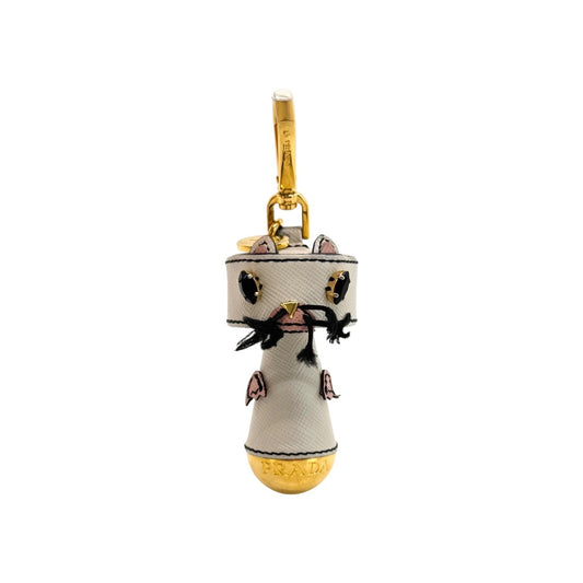 Prada Saffiano Leather Cat Bag Charm