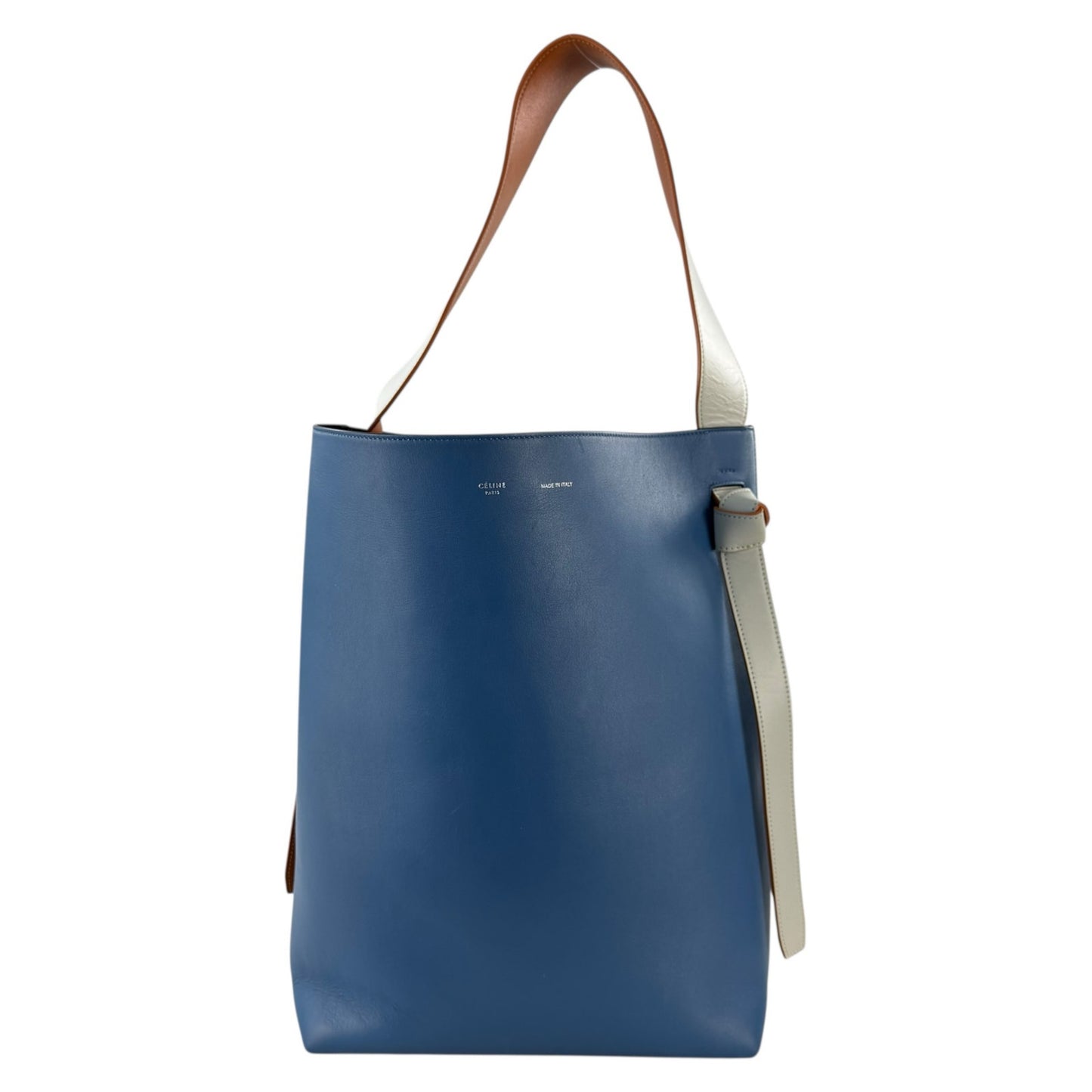 Celine Twisted Cabas Leather Tote Bag