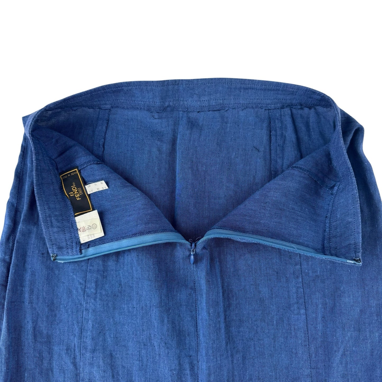 Fendi Vintage Linen Skirt & Top Set