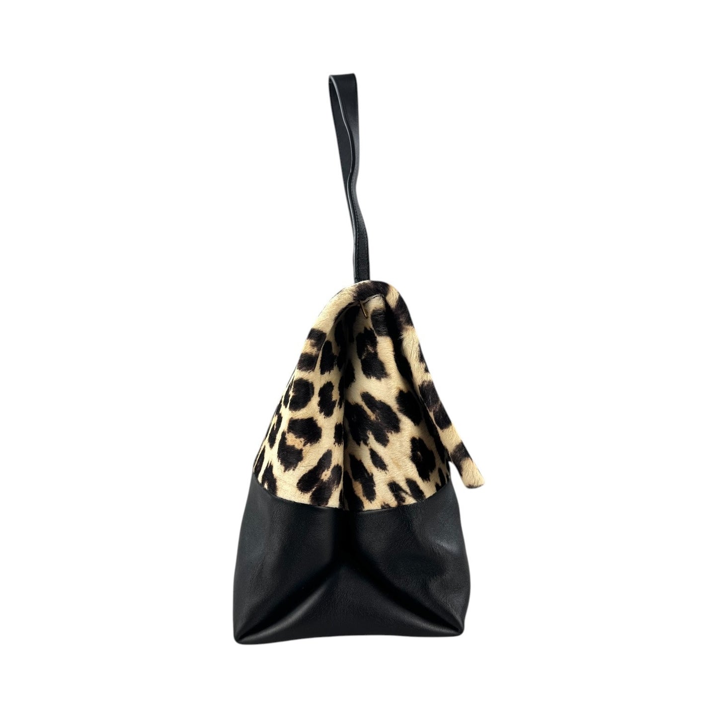 Celine All Soft Leopard Print Calf Hair Shoulder Bag