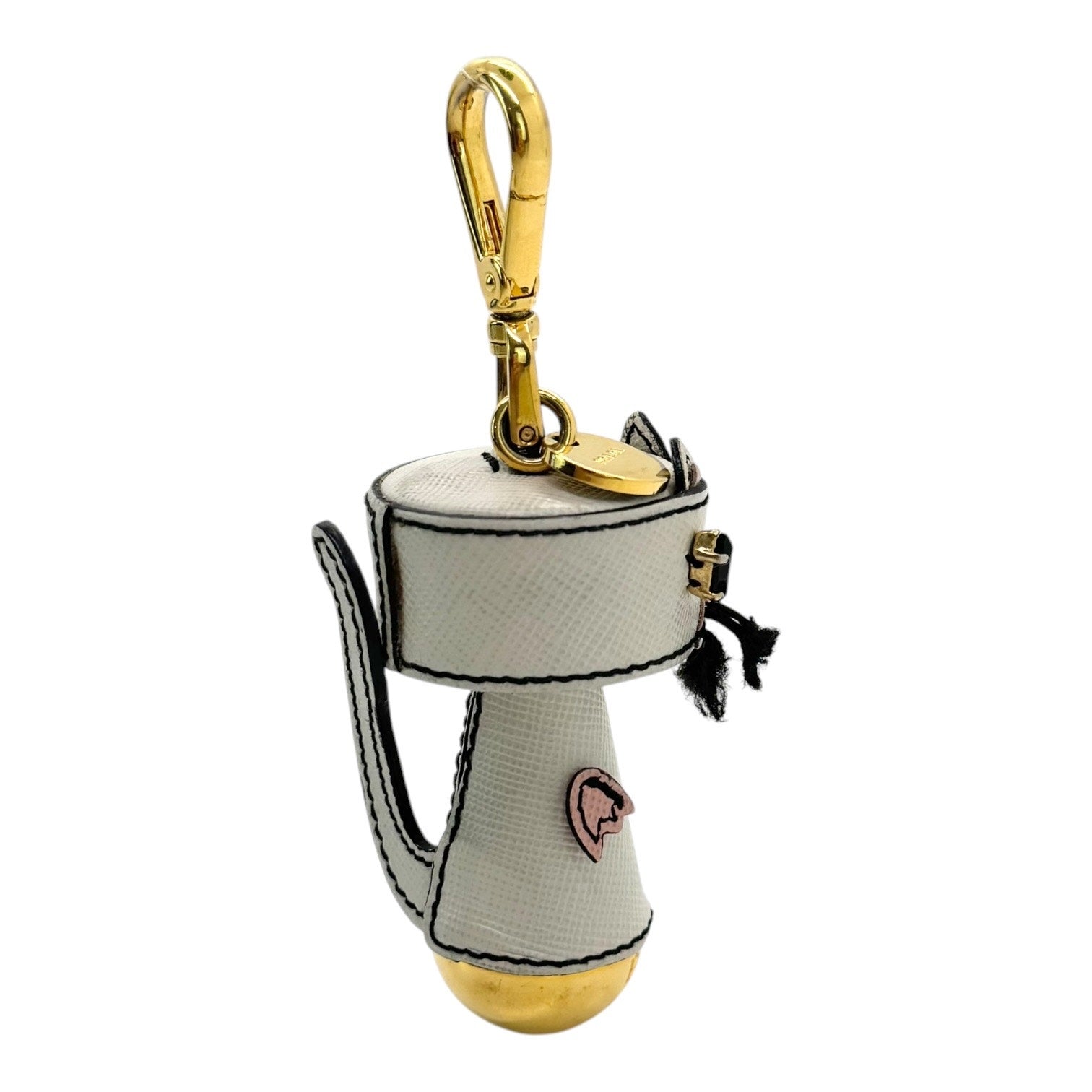 Prada Saffiano Leather Cat Bag Charm