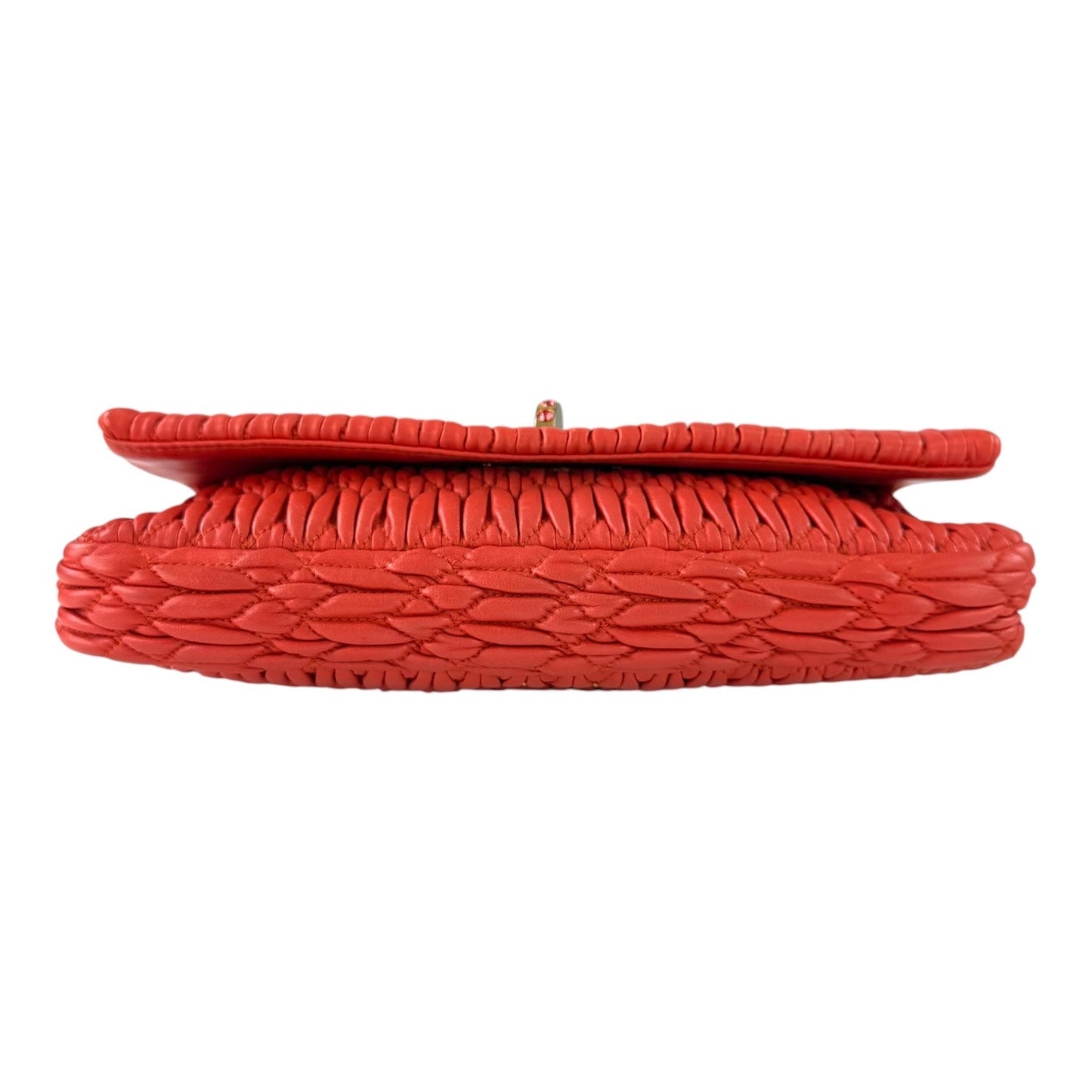 Miu Miu Mattelasse Crystal Flap Bag