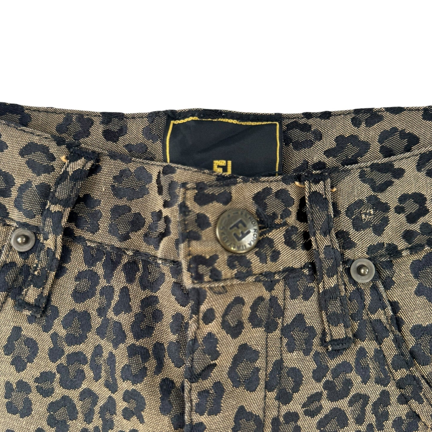Fendi Vintage Leopard Print Pant