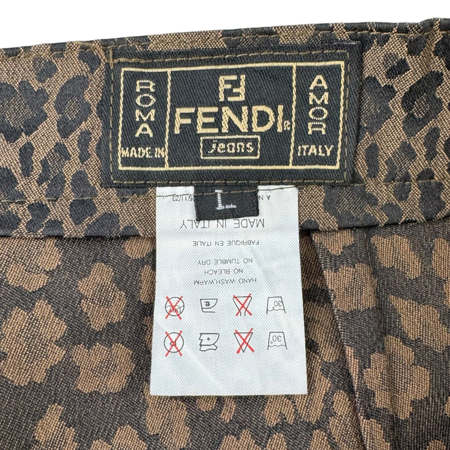 Fendi Vintage Leopard Print Pant