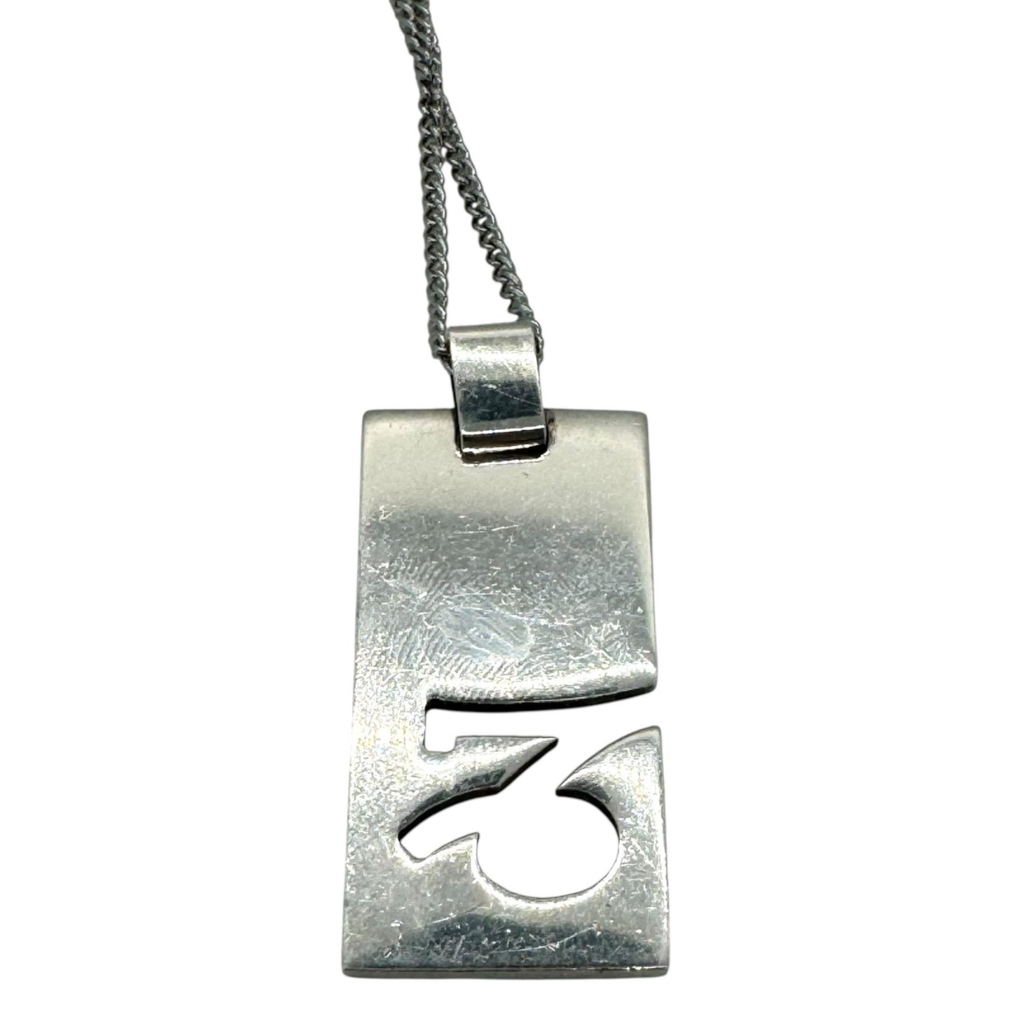 Gucci Capricorn Sterling Silver Plate Necklace
