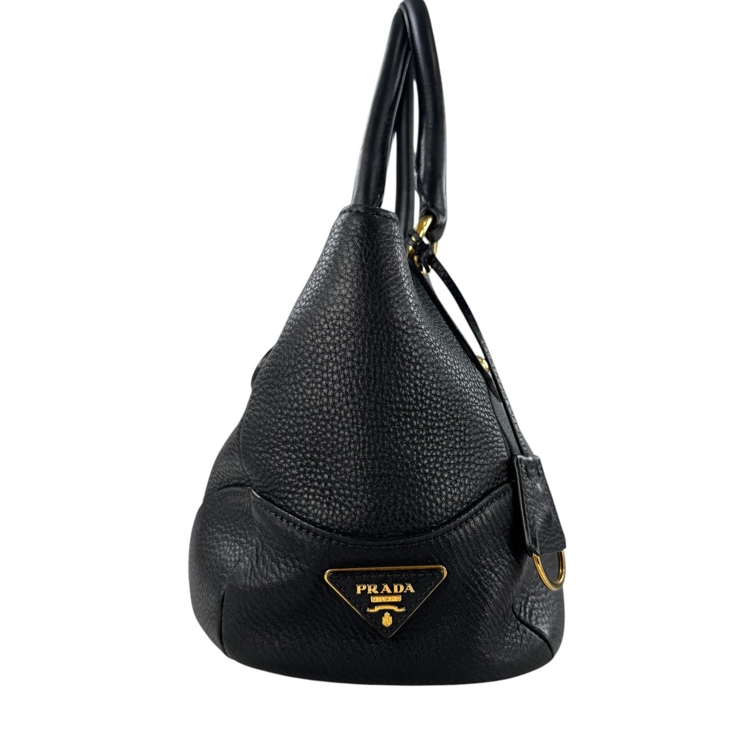 Prada Vitello Daino Pushlock Shoulder Bag