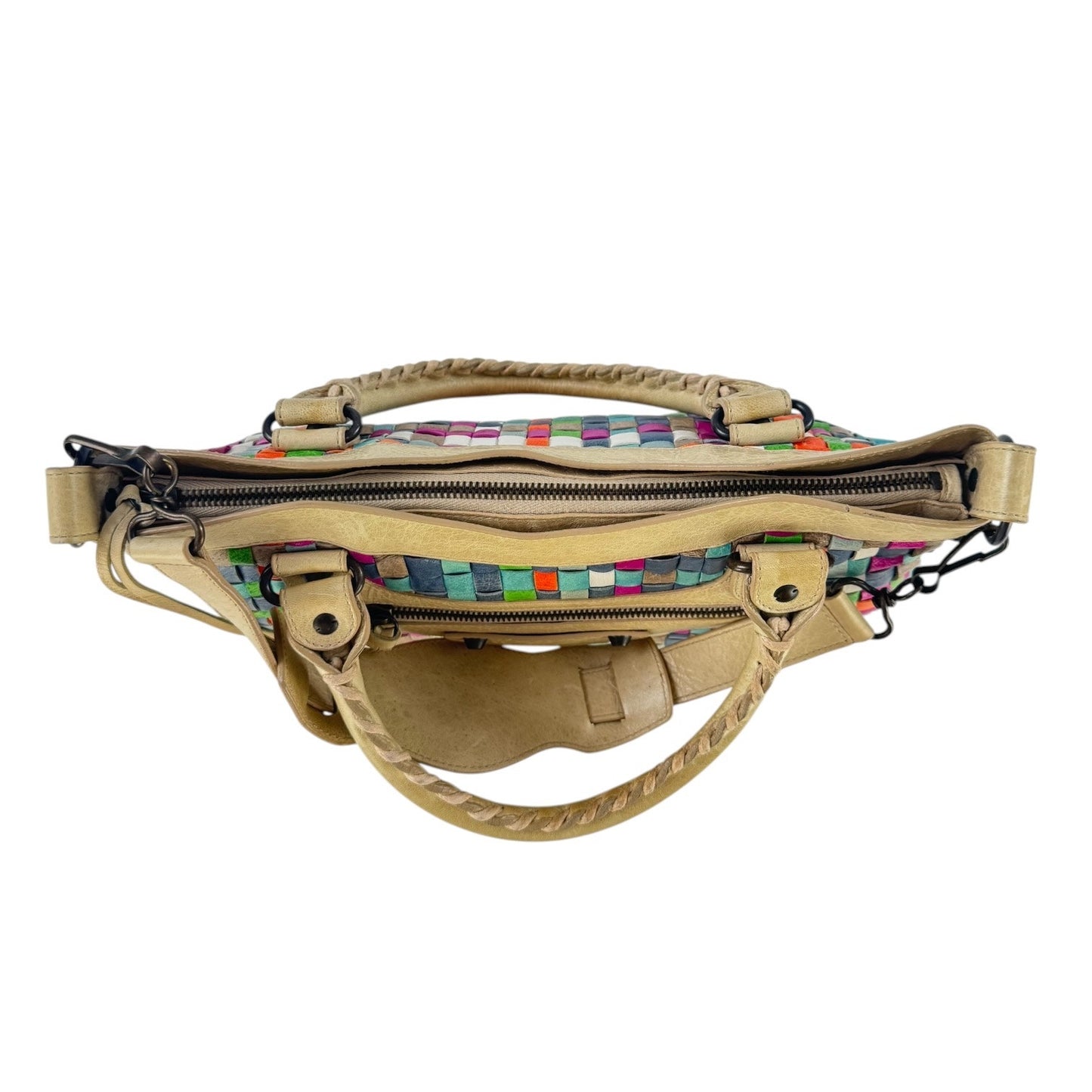 Balenciaga Multicolor Woven City Bag